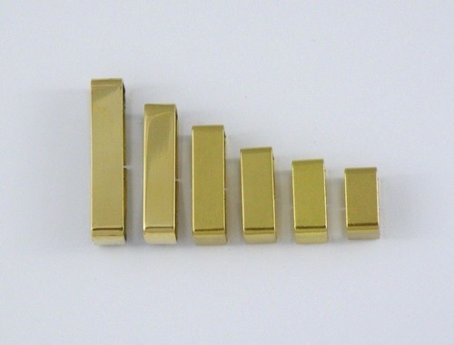 Rectangle keeper solid brass - solid,