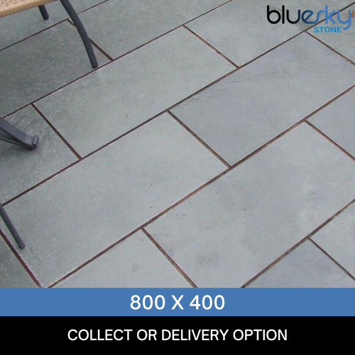 Grey slate paving patio slabs - patio,