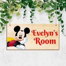 Personalised Kid's Bedroom Name Wooden Sign - Boys, Girls Door Name Plaque Sign