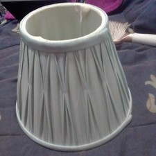 LAURA ASHLEY Fenn Pinch Pleat Silk lined duck egg blue lampshade  19cm x 13cm