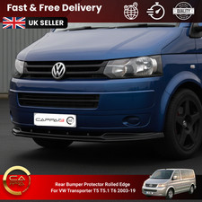 Splitter Spoiler Bumper Lip Front Black For VW Transporter T5.1 2010-16