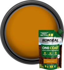 Ronseal Shed & Fence Paint Harvest Gold One Coat Concentrate Refill Pouch 950ml