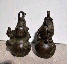 Antique Bronze Signed Pair