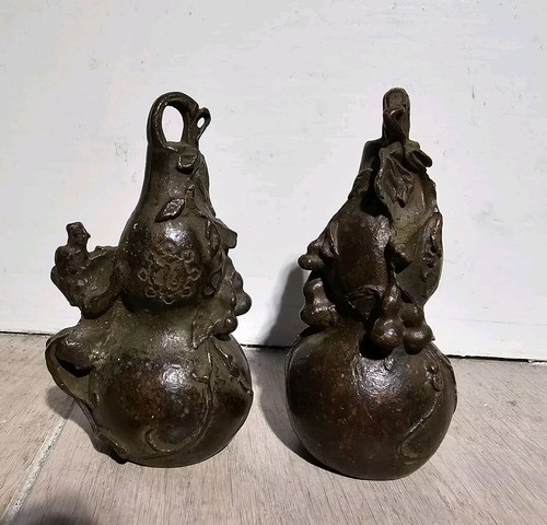 Antique bronze signed pair - antique,