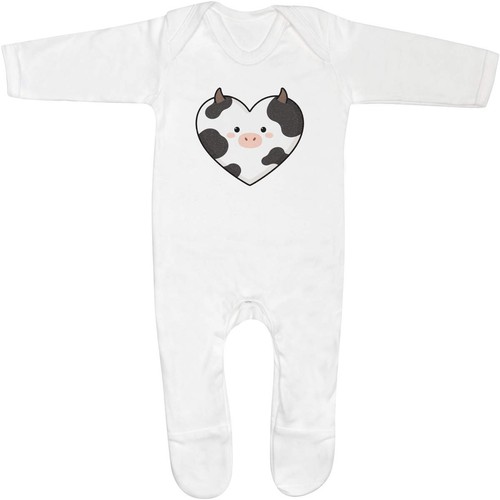 Cow print heart - print, baby