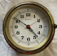 Vintage Brass Ships Clock