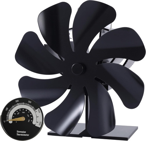 Blade log burner stove fan - burner,
