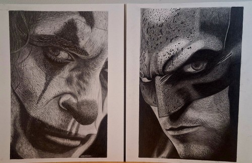 Joker batman inspired pencil - &,