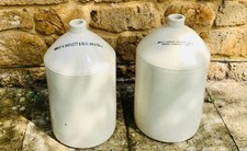 Vintage Matched Pair of Doulton Stoneware 5 Gallon Flagons