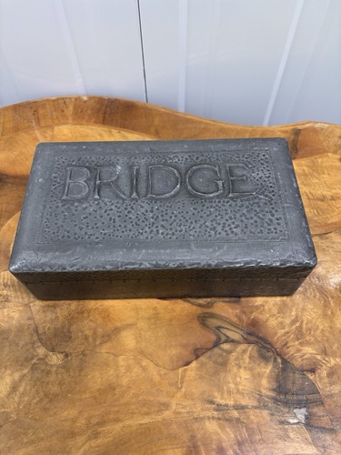 Vintage metal bridge tin box - bridge,