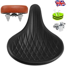 BUCLOS Cycle Retro Bike Saddle Leather Comfort Bicycle Seat Saddle Cushion Brown