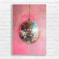 Disco Ball Mirrored Mosaic Canvas Print Large Picture Wall Art