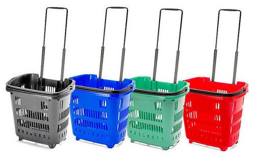 34l rolling shopping trolley - rolling,