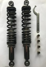 Kawasaki Z motorcycle shock absorbers pair 335mm chrome with black spring