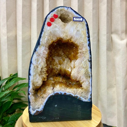 41lb natural citrine geode - natural,