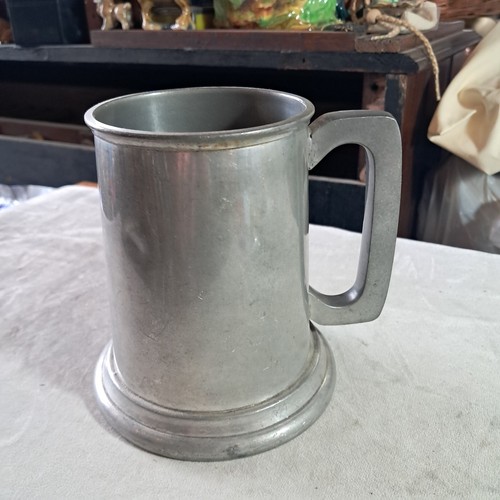 Vintage pewter tankard glass - vintage,