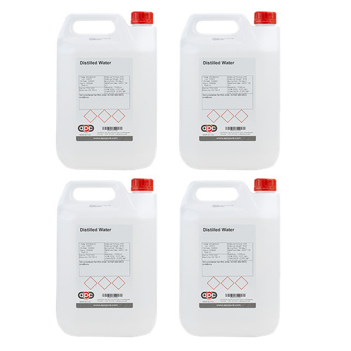 Distilled water 4x5l - water,