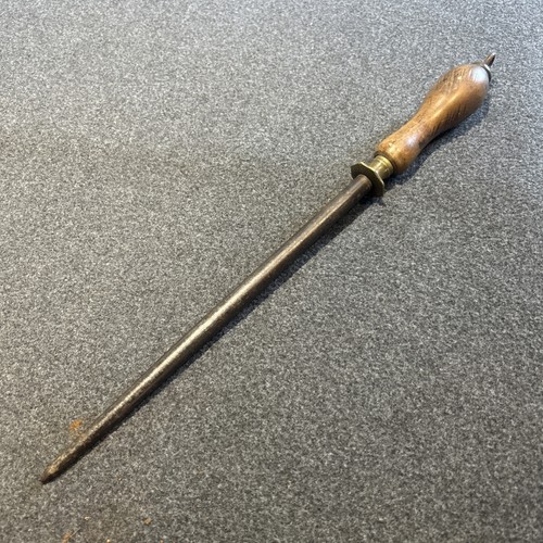 Antique wooden handled steel - wooden,