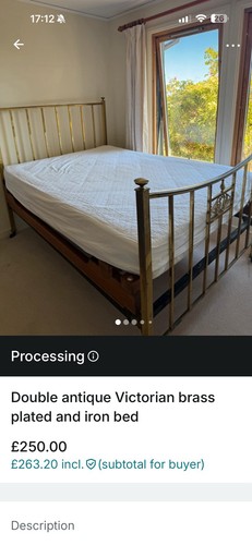 Double antique victorian brass - double,