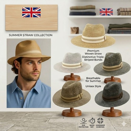 Mens panama sun hat - panama, brim
