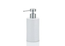 Kela Soap Dispenser GROOVE Ceramic White Dispenser Liquid Soap