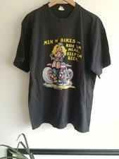 Vtg 90s Ogri Biker Tshirt