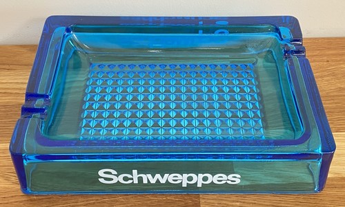 Vtg schweppes ashtray aqua - vtg,