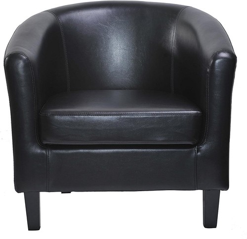 Faux leather tub chair - faux,