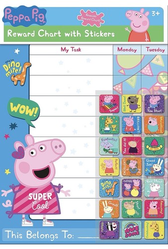 Peppa pig reward chart with - pig,