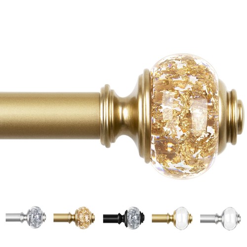 Extendable gold curtain rod - gold,