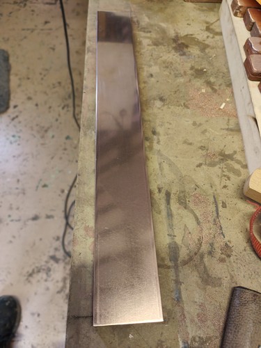 Copper bar 2600g polished - 99.9,