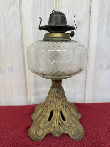 Antique vintage oil lamp metal - vintage,