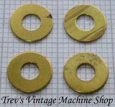 1/4 solid brass imperial washers - 5/8in OD, 0.048in thick - Qty 4-20