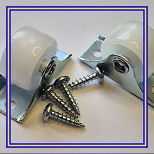 101776 x2, 109049 x4 IKEA Small Furniture Wheel with Self Tapping Screws, White