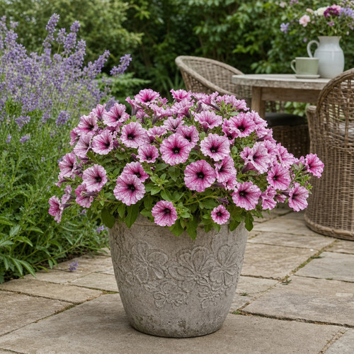 Petunia sanguna mega pink vein - mega,