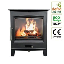 Multifuel Stove 5KW Woodburning Fireplace Steel Burner Eco Design Defra Approved