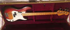 Bass guitar (P Bass style) used 4 string + Tweed Hard Case 