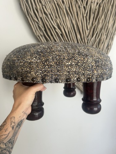 Vintage pouffe footstool - vintage,