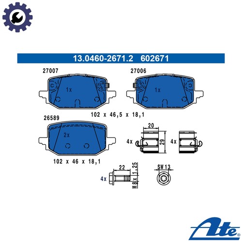 Brake pad set disc - pad,