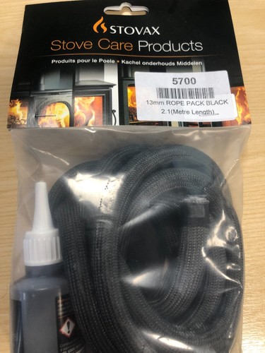 Stovax 13mm black rope seal - stovax,