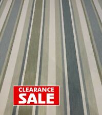 Laura Ashley Awning Stripe Duck Egg Pistachio Curtain Fabric SOLD PER METRE