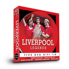 LIVERPOOL FC LEGENDS - FIVE DVD GIFT TIN - KENNY DALGLISH, TEAM OF THE 70'S MORE