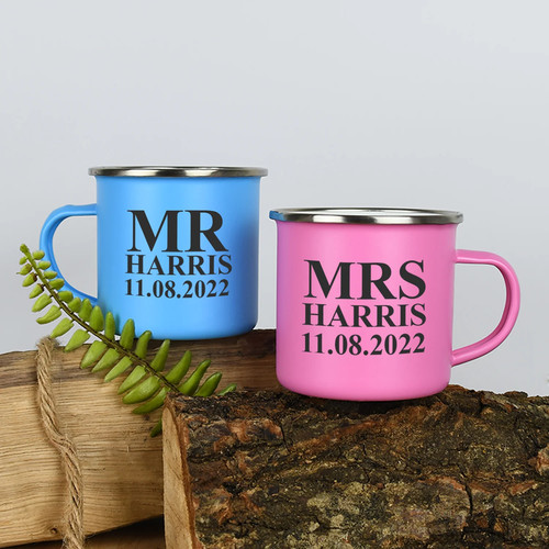 Personalised mrs enamel - &,