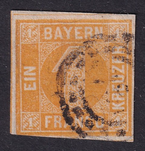 Bavaria 1862 numeral yellow - 1862,