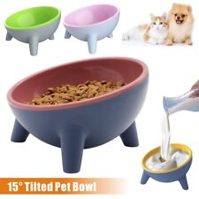 Raised Cat Bowls Backflow Pet Cat Dog Puppy Feeding Bowl Tilted Feeder