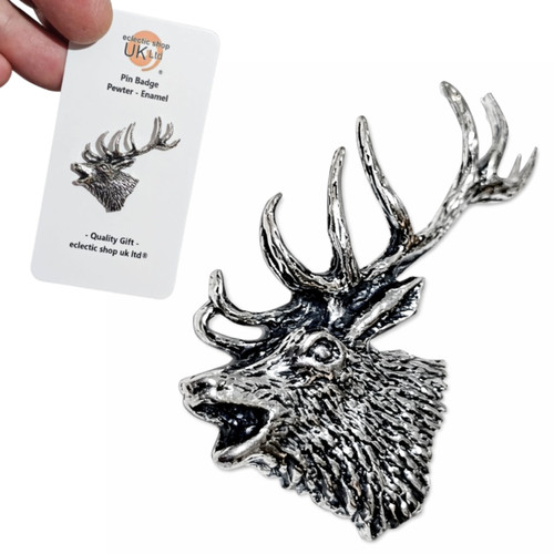 Red stag head - red,