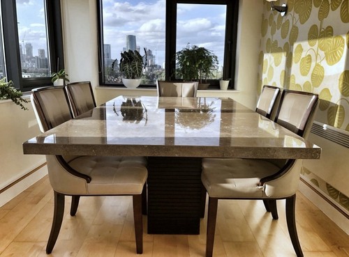 Italian marble dinning table - marble,
