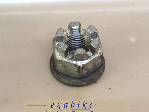 Rear wheel axle nut - axle,