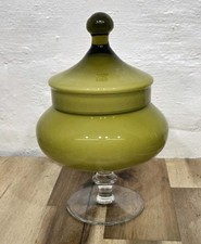 Vintage Olive Green Lidded