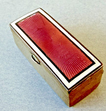 Vintage guilloche enamel pink